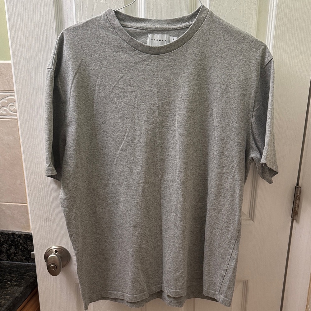 Topman Light Gray Short Sleeve Tee